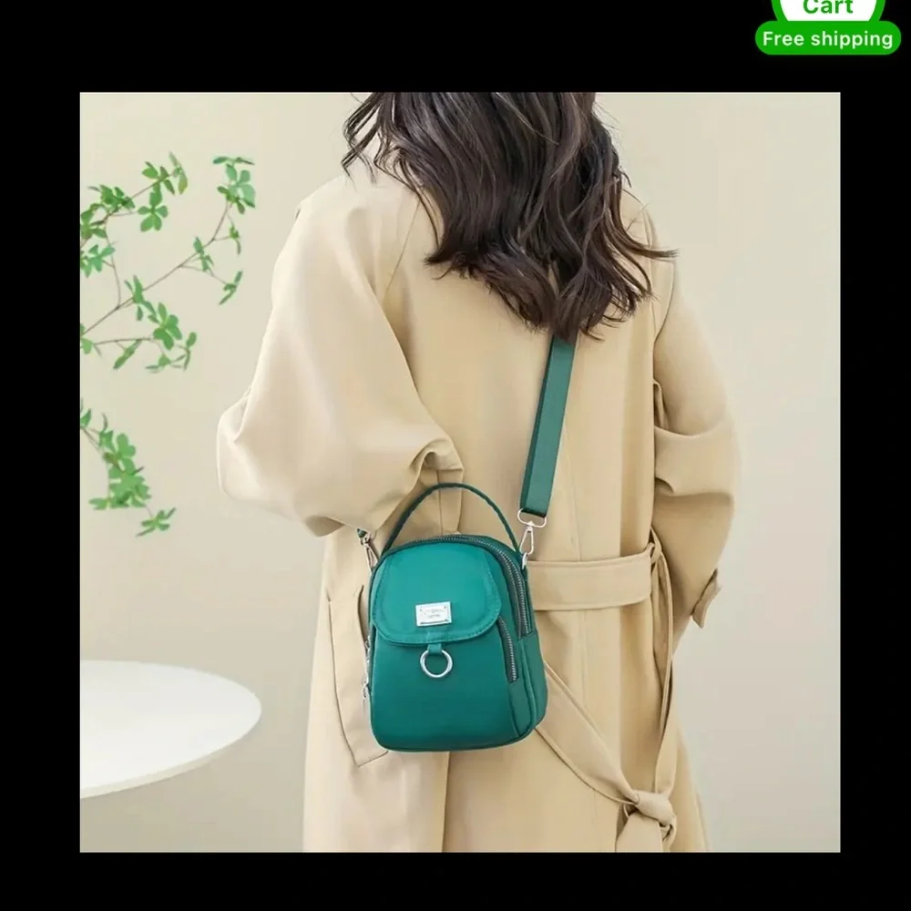 Light Green Crossbody Bag, has adjustable removable crossbody strap~New in pack. - Picture 7 of 7